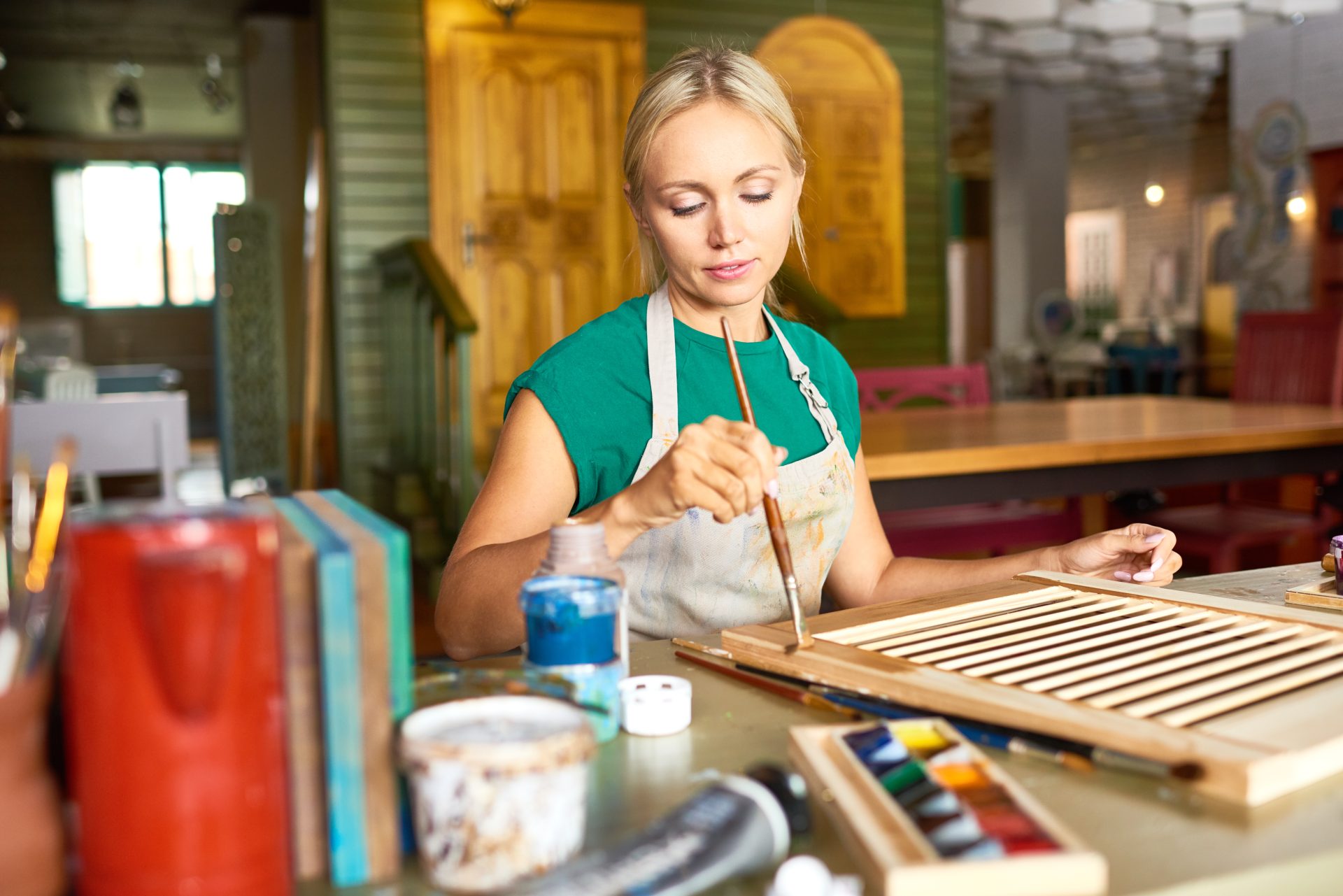 young woman enjoying crafting 2023 11 27 04 57 58 utc