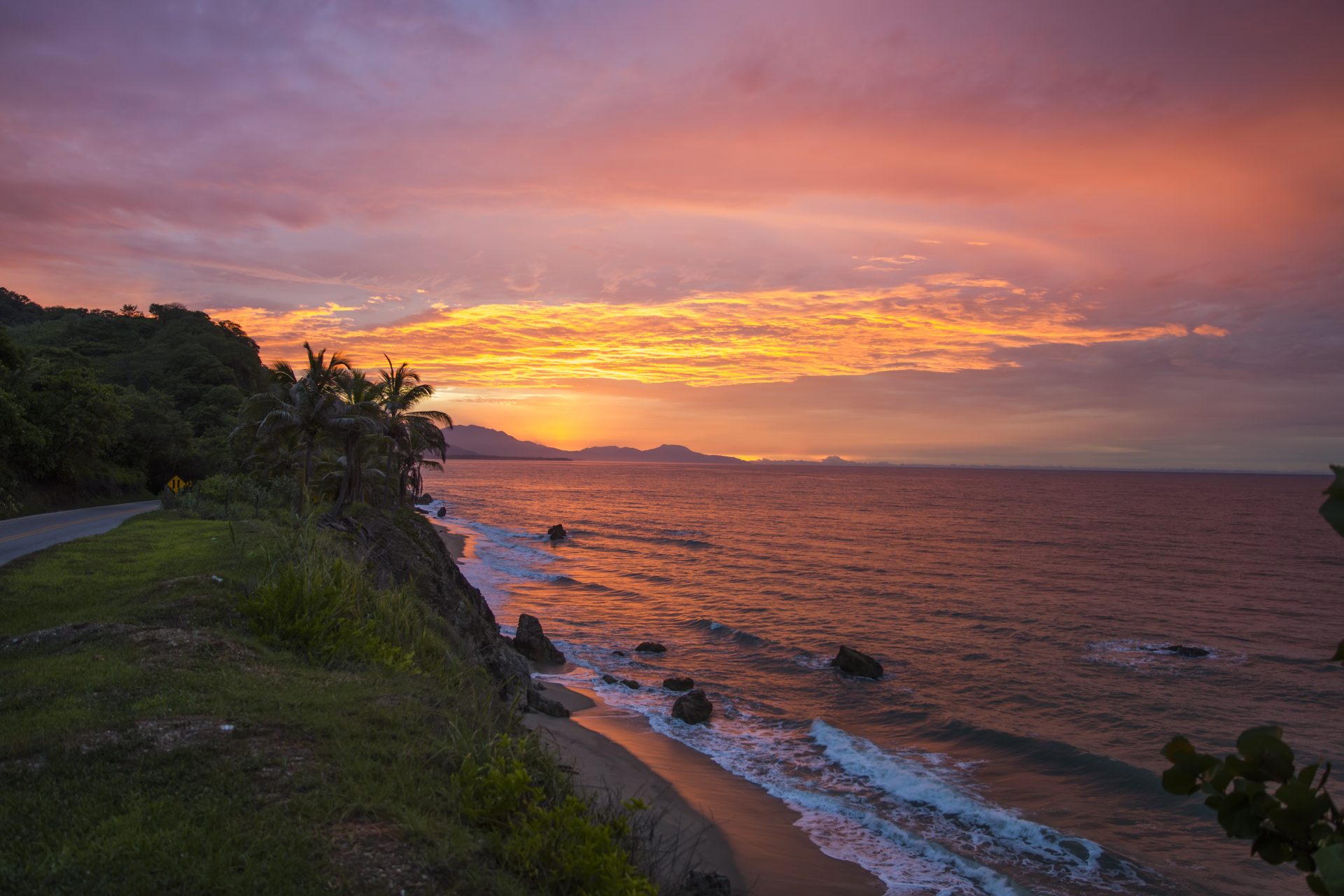 sunset on the coast of santa marta colombia 2023 11 27 04 54 07 utc