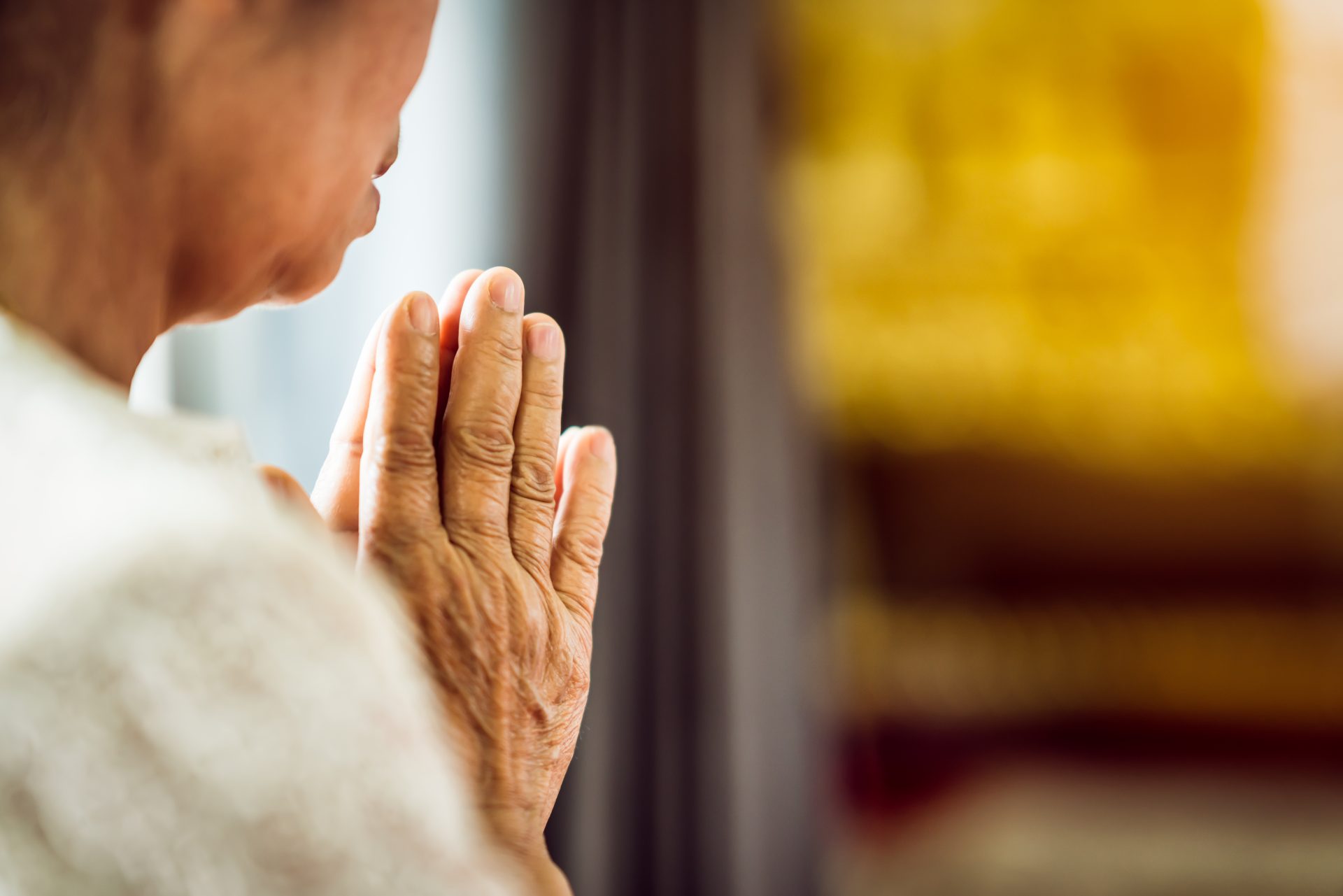 close up grandmother s hand pray respect for faith 2024 10 20 00 02 15 utc