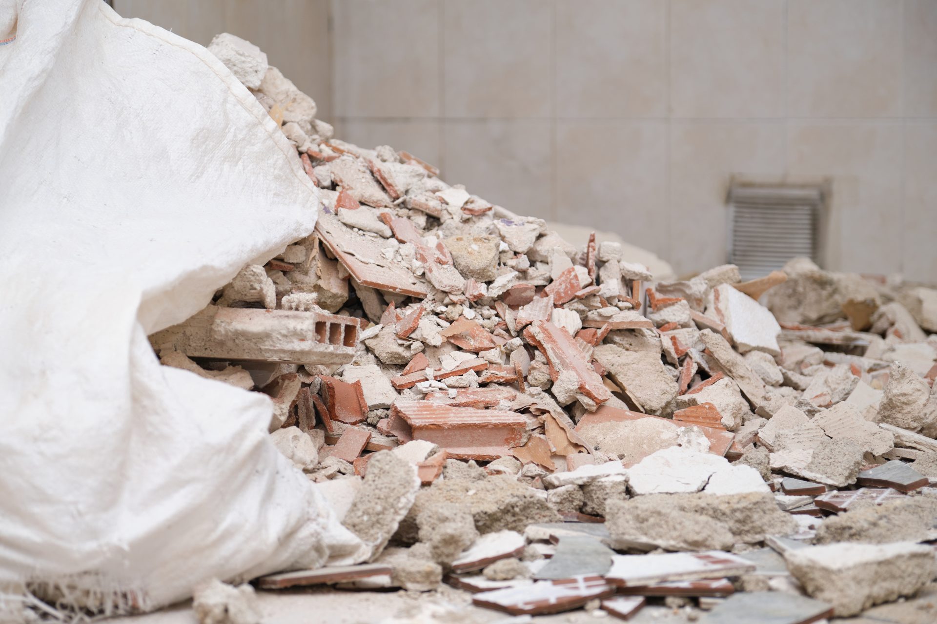 house debris at a construction site concrete and 2023 11 27 05 37 00 utc