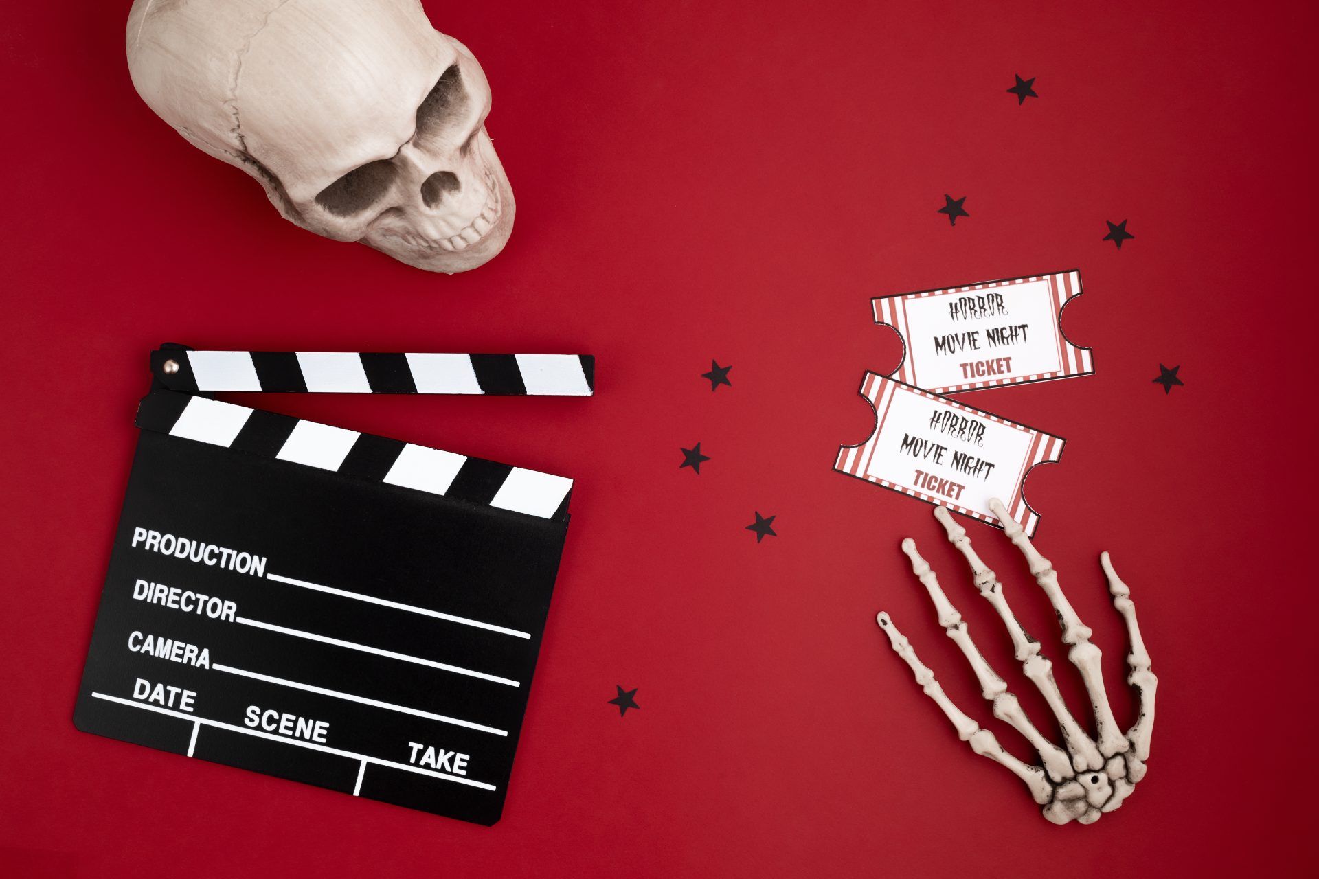 movie clapperboard and halloween decoration horro 2023 11 27 05 20 23 utc