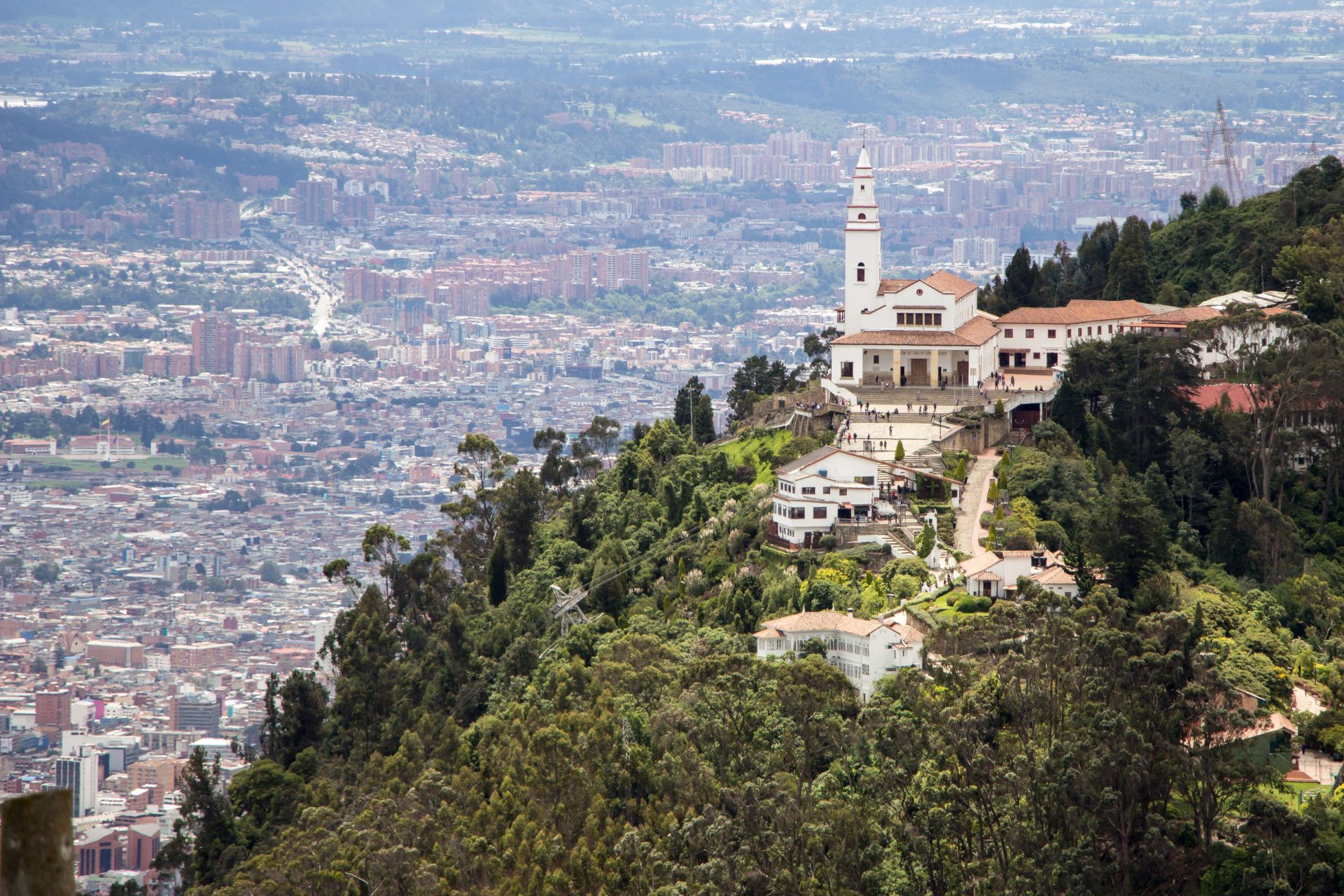 aerial drone shot of the monserrate mountain in bo 2023 11 27 05 03 05 utc