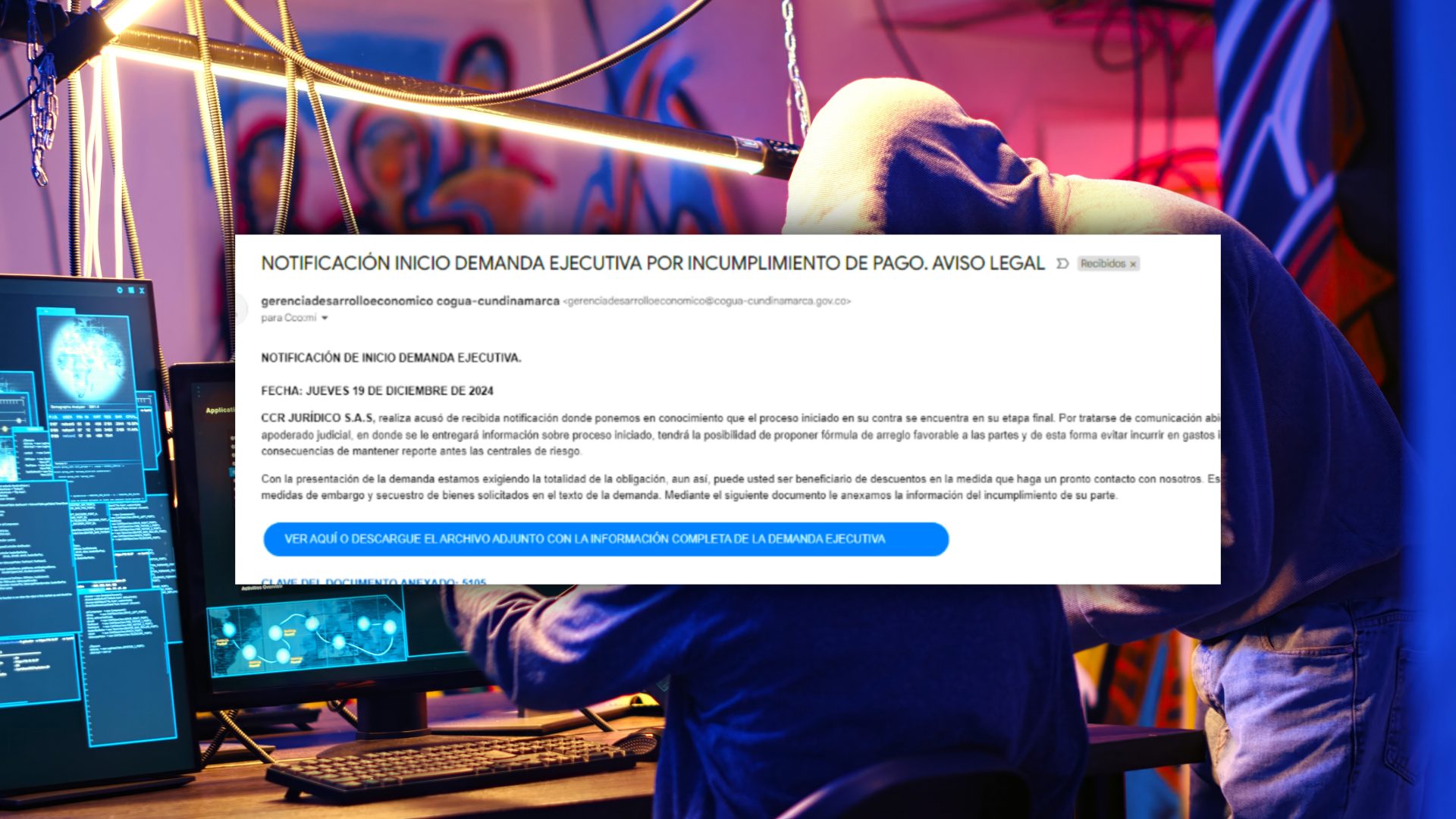 Hackean correo oficial en Cogua de la Gerencia de Desarrollo Economico peligro de estafa digital3