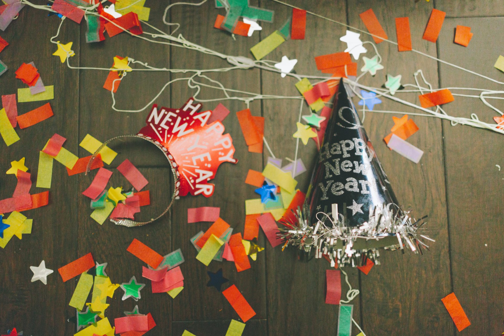 confetti and party hats on the floor after a new y 2024 10 18 07 42 34 utc