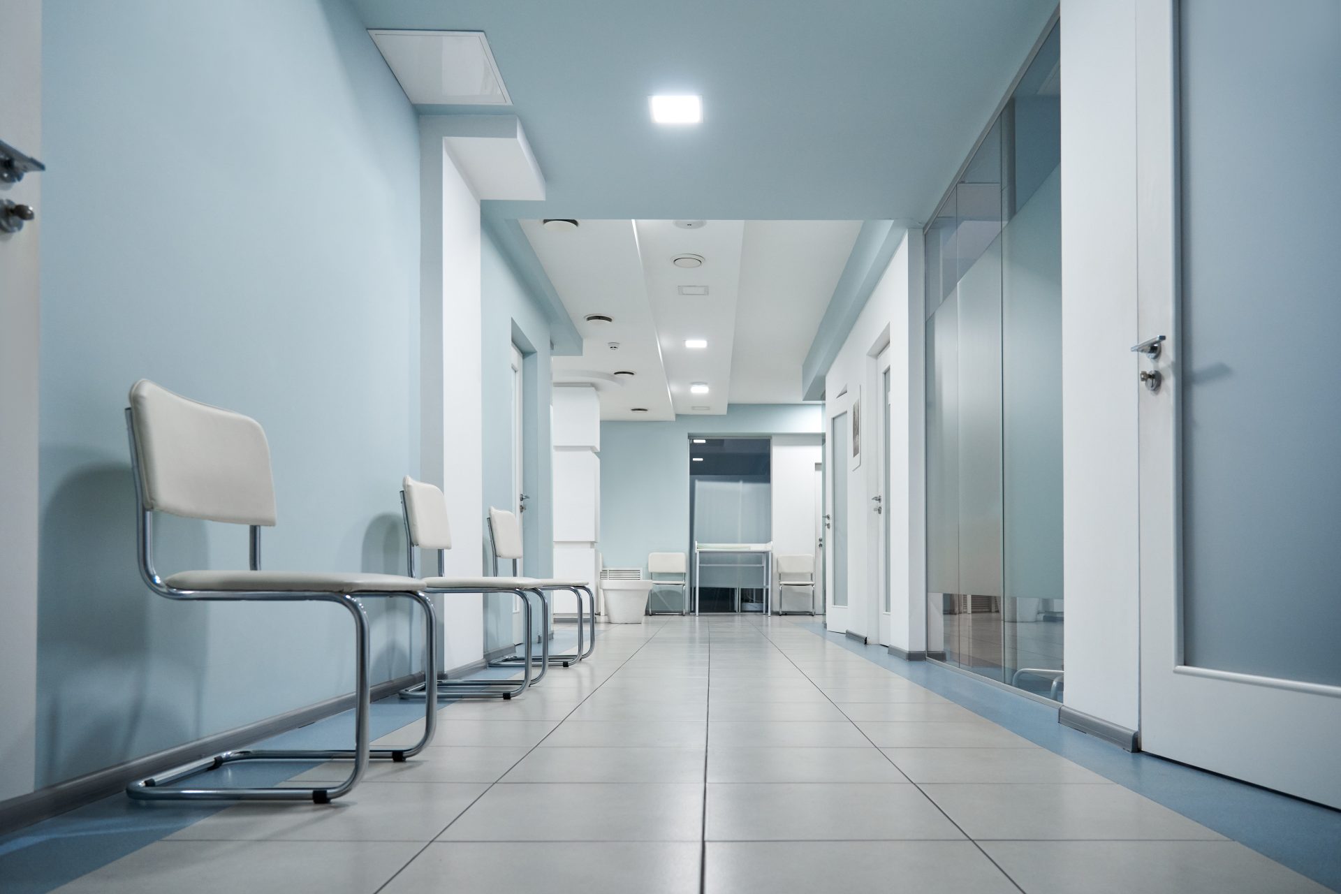 empty modern hospital corridor clinic hallway int 2023 11 27 05 20 56 utc