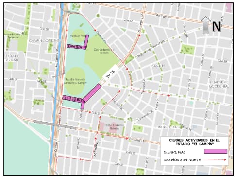 movilidad en bogota cierres y desvios por conciertos de andres cepeda mapa 2