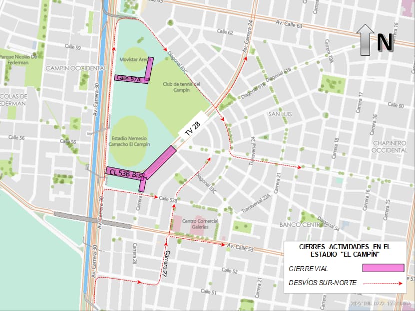 mapa 1. desvios sentido sur oriente