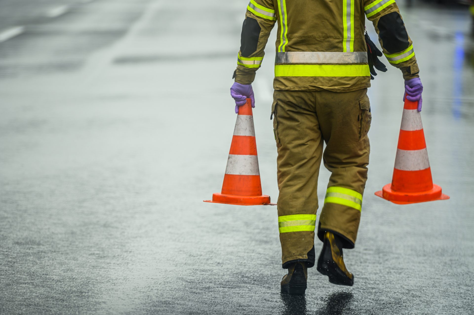 highway worker preparing for road closure moving t 2023 11 27 05 30 03 utc
