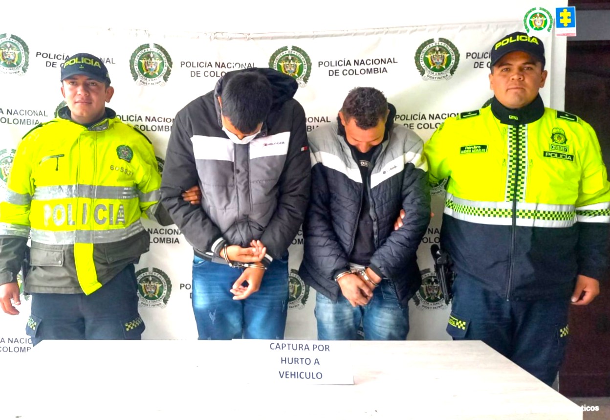 Judicializados dos presuntos responsables del hurto de un vehiculo en Villapinzon