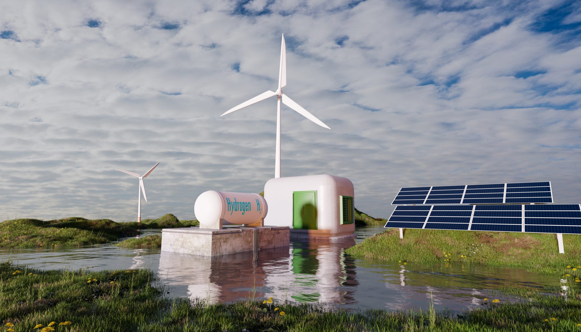 hydrogen fuel storage and solar panel with wind tu 2025 01 08 06 21 41 utc