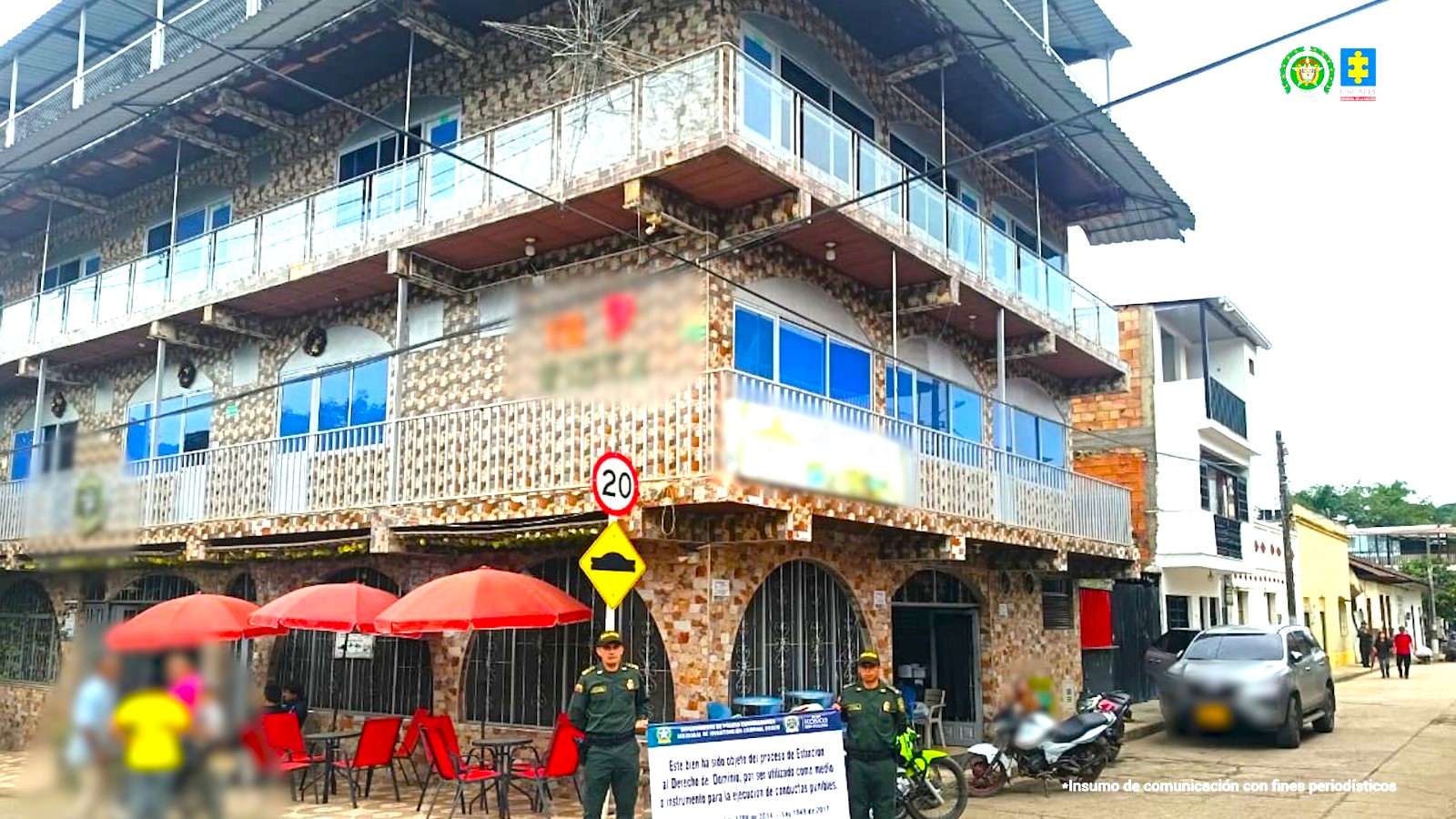 Narcohotel embargado en Viota1