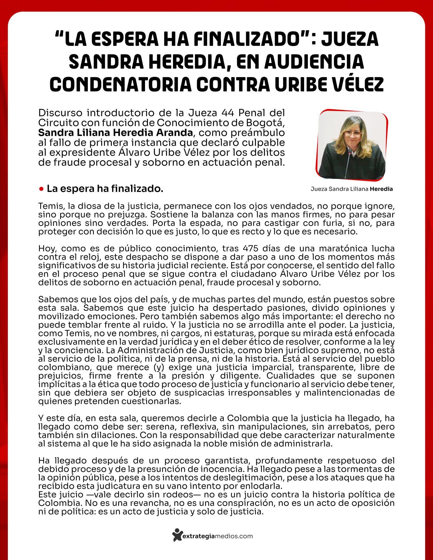 Discurso Sandra Liliana Heredia Aranda