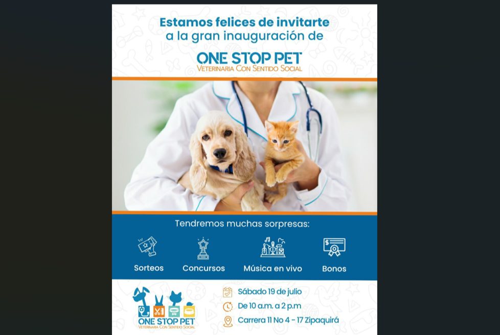 ONE STOP PET la veterinaria y pet shop con sentido social que transforma Zipaquira2