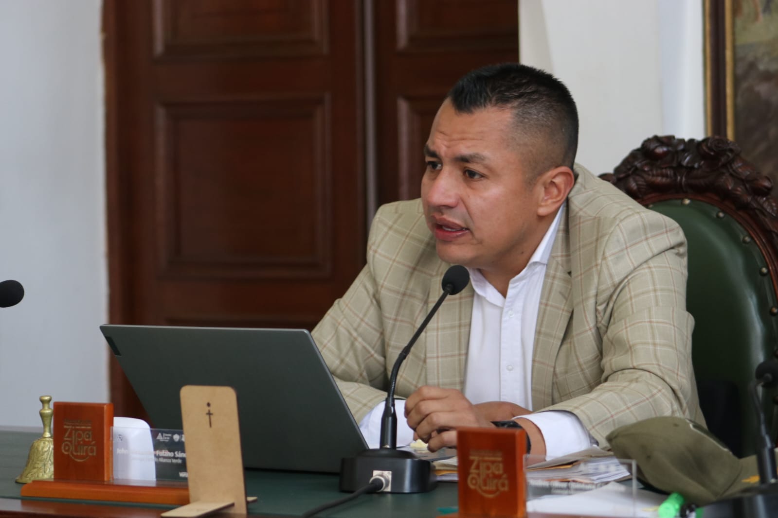 John Alexander Fulano Sánchez, presidente del Concejo de Zipaquirá.