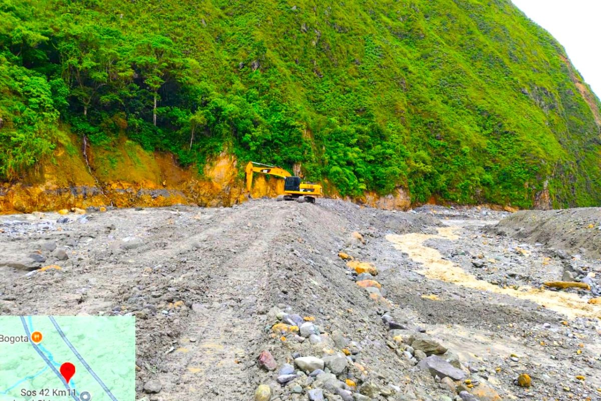 Se construye jarillon gigante en la via Bogota–Villavicencio para evitar nueva tragedia