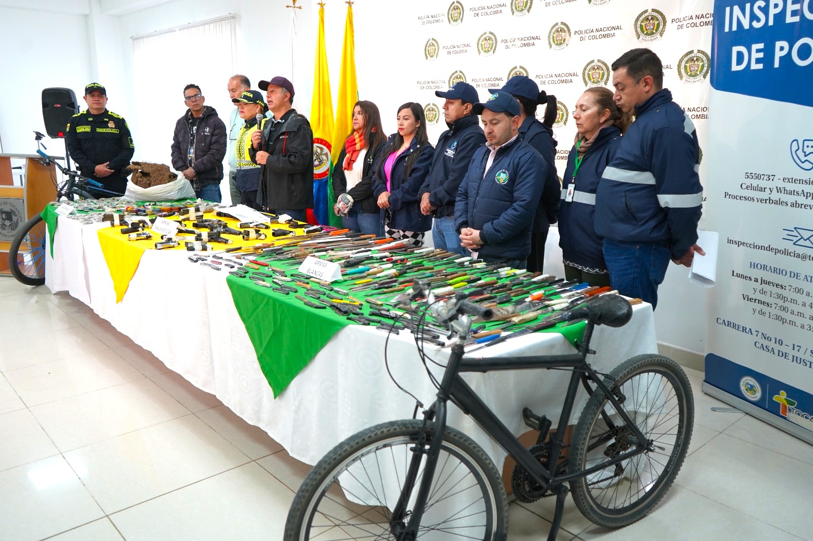 Tocancipa incauta mas de 570 armas decomisa drogas y anuncia plan contra la accidentalidad vial