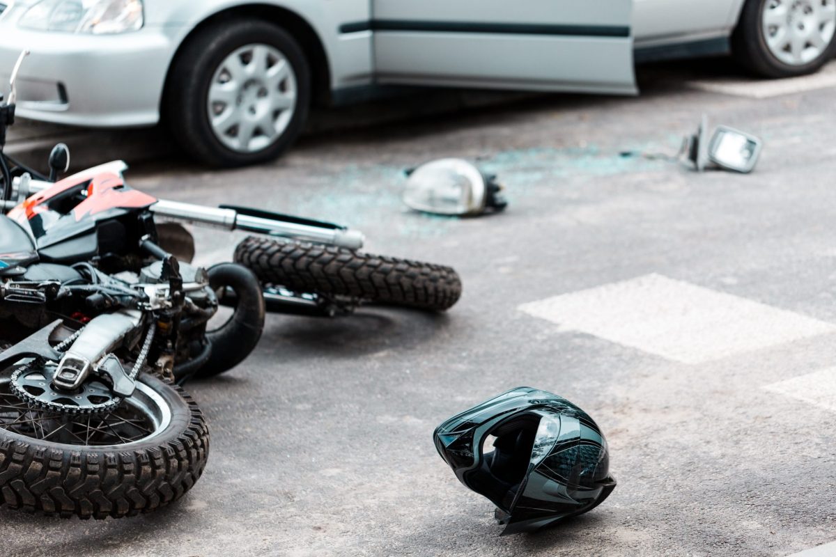 overturned motorcycle after collision 2024 10 21 01 50 18 utc