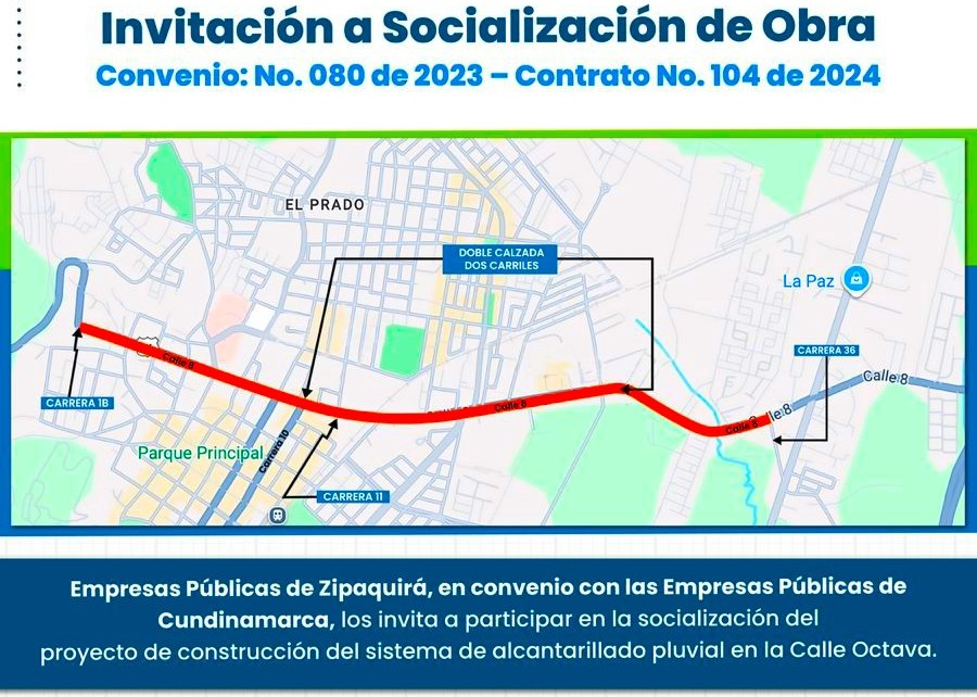 EPZ inicia jornadas de socializacion sobre la obra pluvial de la Calle 8 en Zipaquira3
