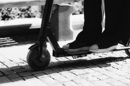 close up image of woman on electric scooter in the 2024 10 18 09 35 40 utc