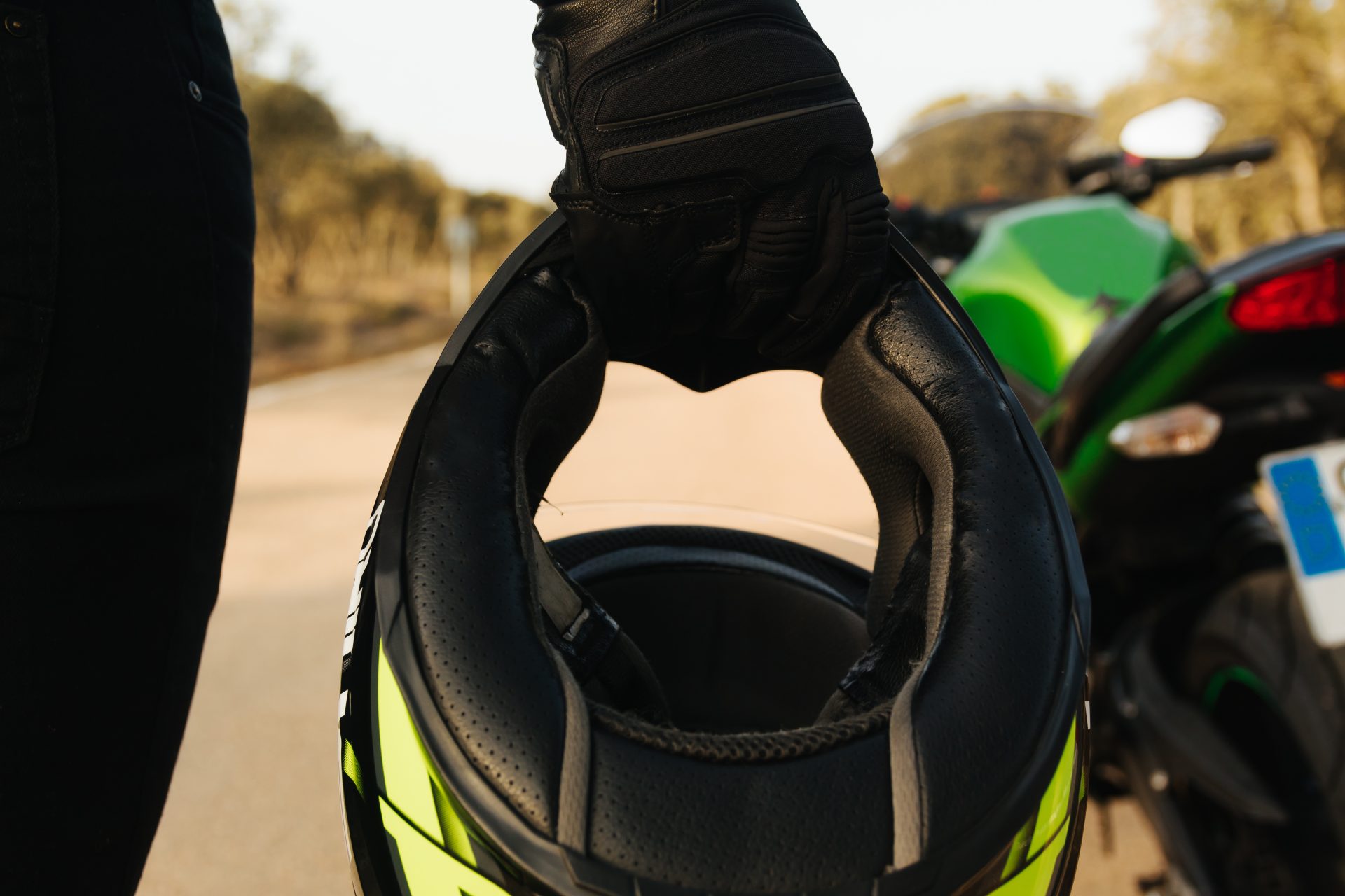 hand of a biker unrecognizable with a glove holdin 2025 01 08 02 18 48 utc