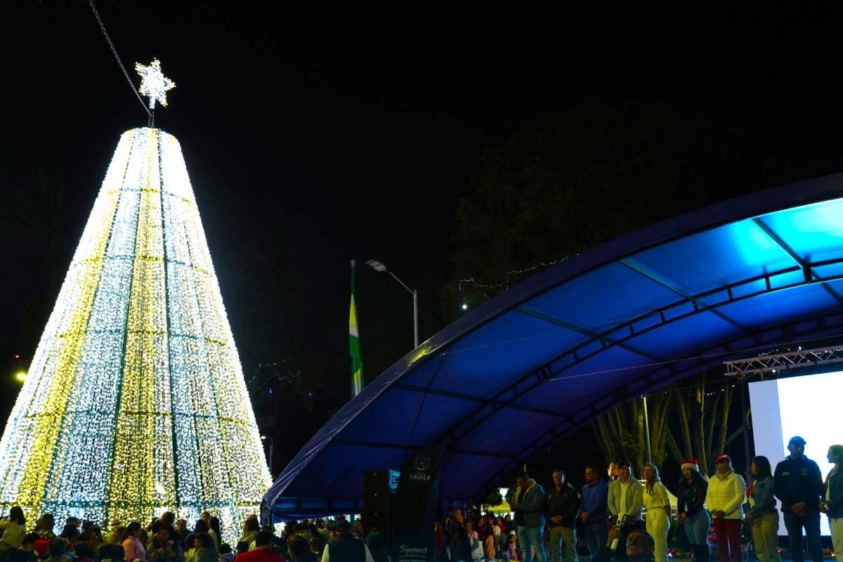 Cajica inicio la Navidad con desfiles presentaciones musicales y un Arbol muy inspirado