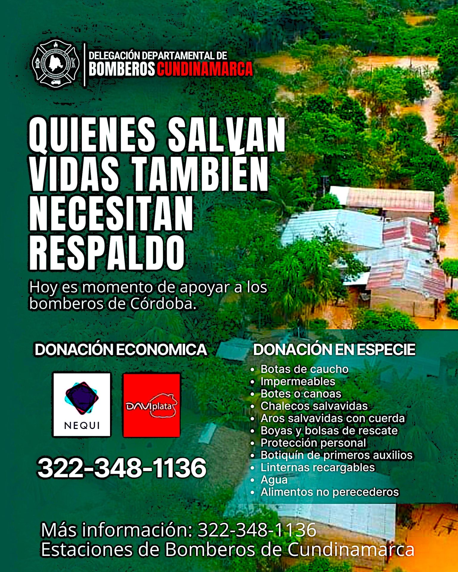 Solidaridad Bomberos Cundinamarca lanza alerta por la situacion que viven los bomberos de Cordoba2