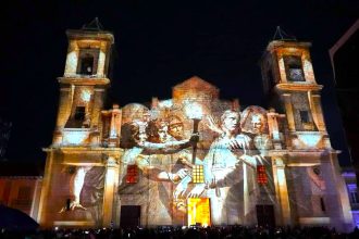 El mapping religioso en la Catedral Diocesana de Zipaquira se convierte en un gran atractivo de Semana Santa1