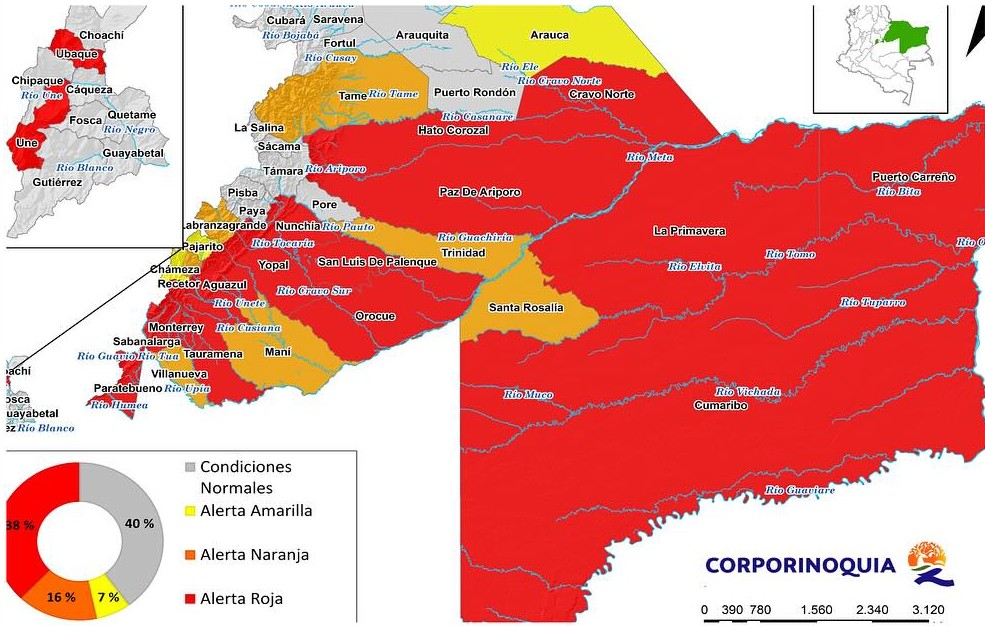 La Orinoquia bajo amenaza casi el 40 del territorio en alerta roja por incendios IDEAM2