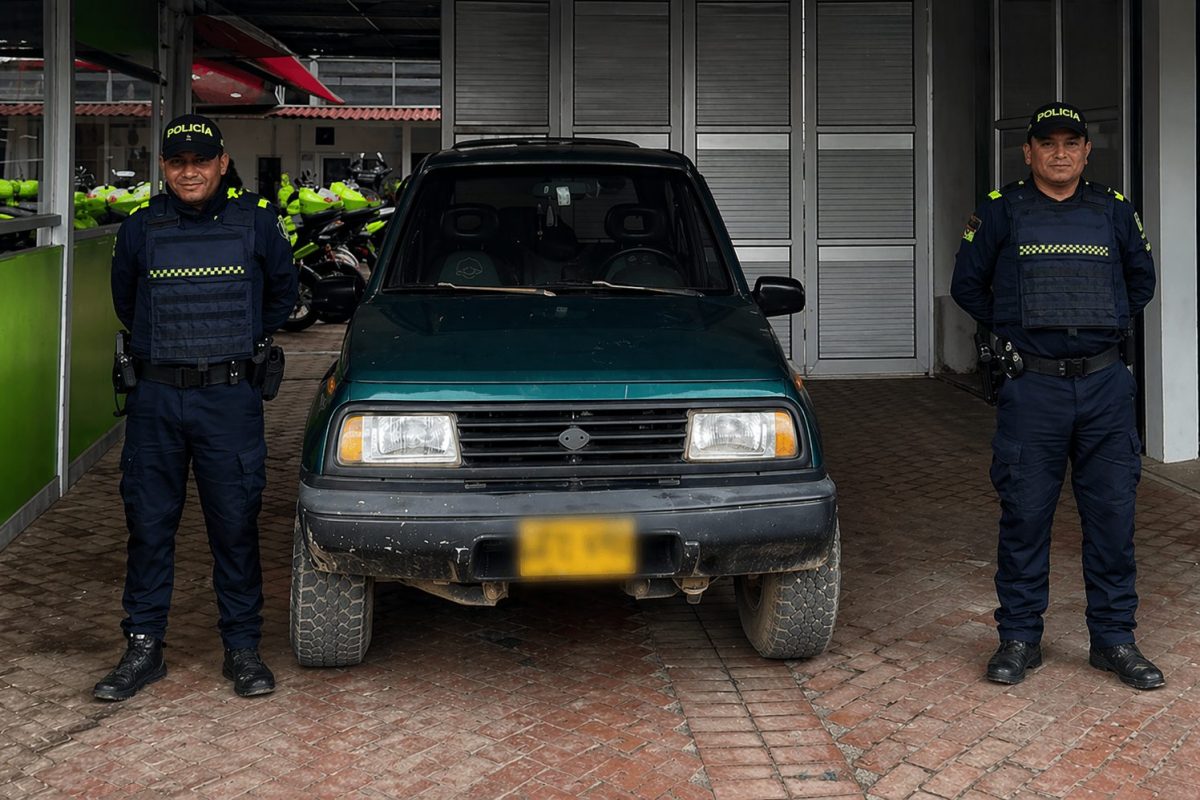 Golpe a la delincuencia en menos de 48 horas en Chia vehiculo recuperado y captura en centro comercial1