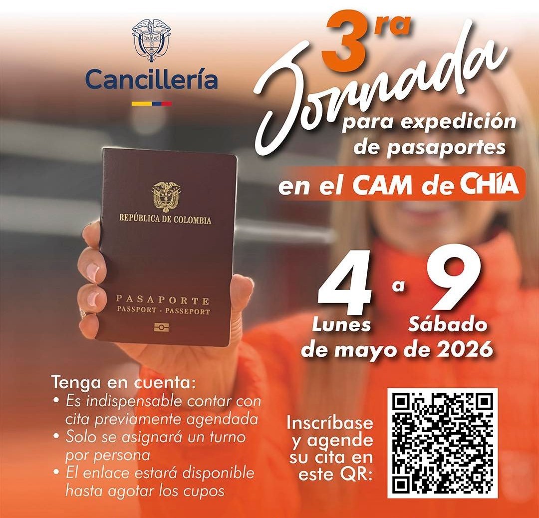Asi puede sacar el pasaporte en Chia nueva jornada abre 1.450 cupos con fechas y requisitos 2