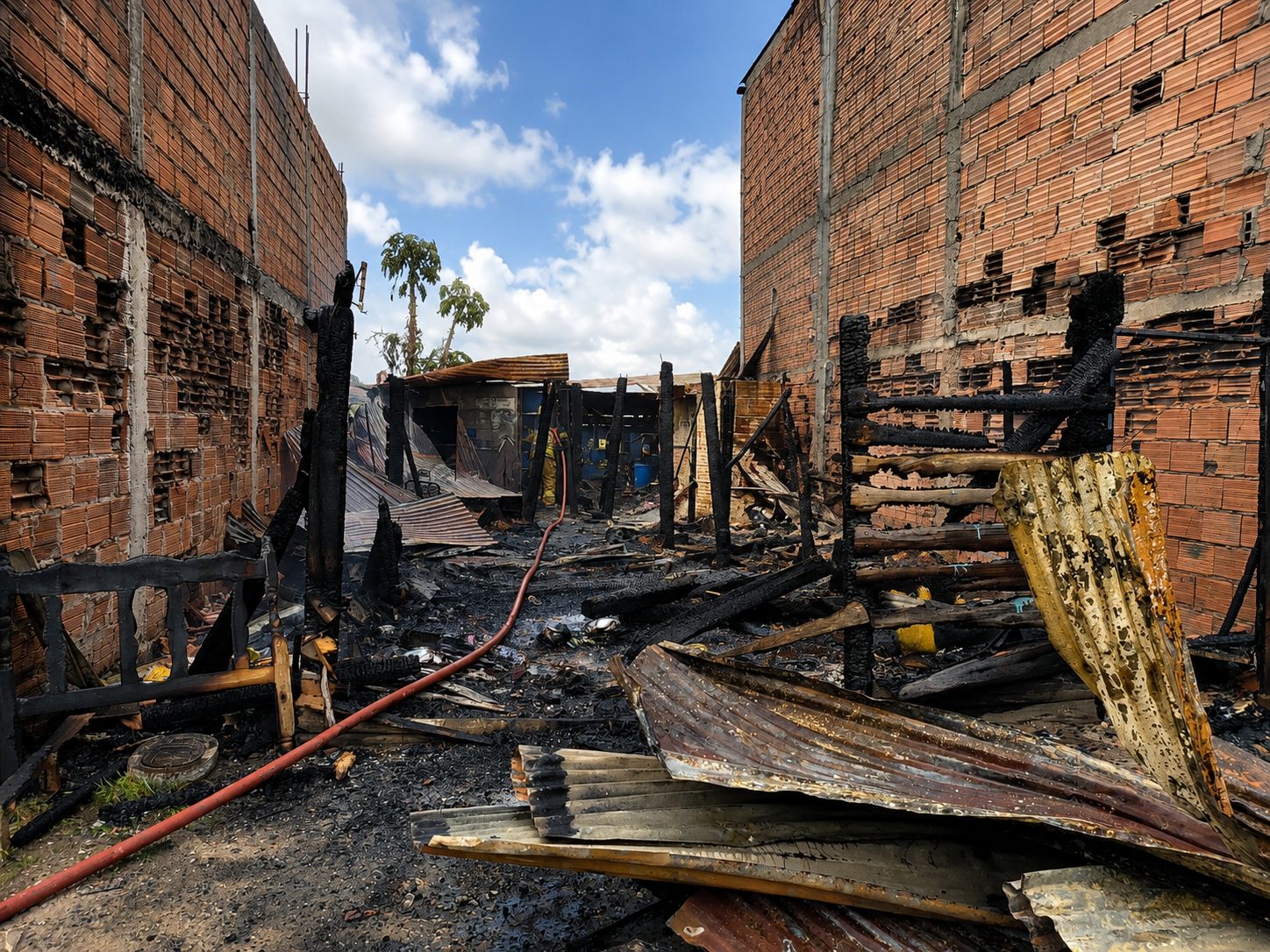 Bomberos de Zipaquira atendieron incendio que destruyo por completo una vivienda en Barandillas3