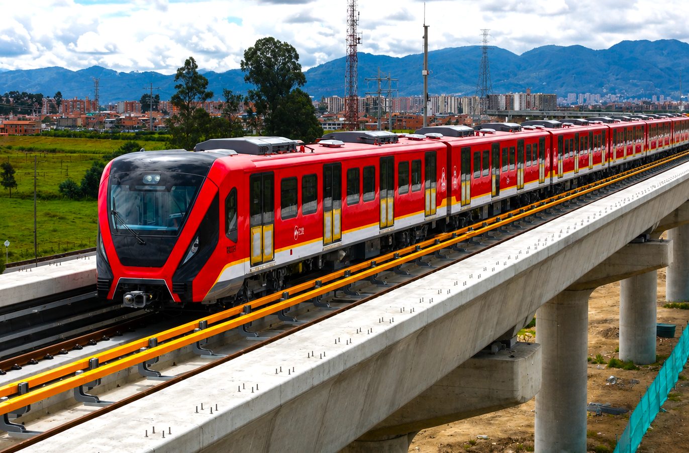 Metro de Bogota inicia pruebas sobre el viaducto trenes ya recorren tramo elevado de la Linea 1