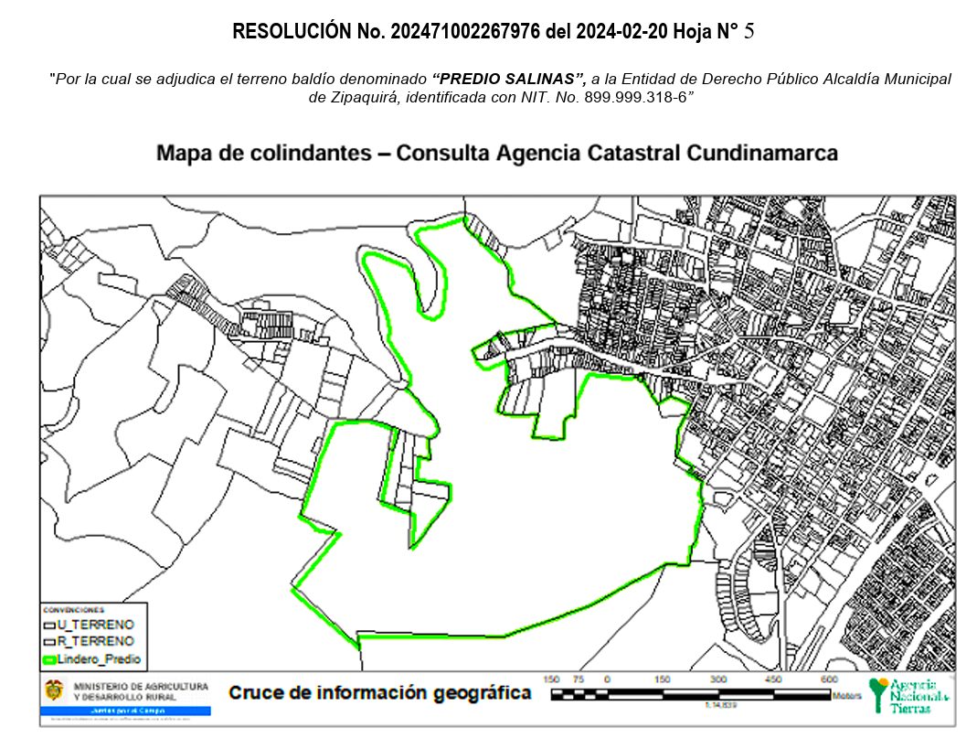 Zipaquira asegura el predio Salinas la ANT define linderos y cierra disputa con la CAR Mapa. 1