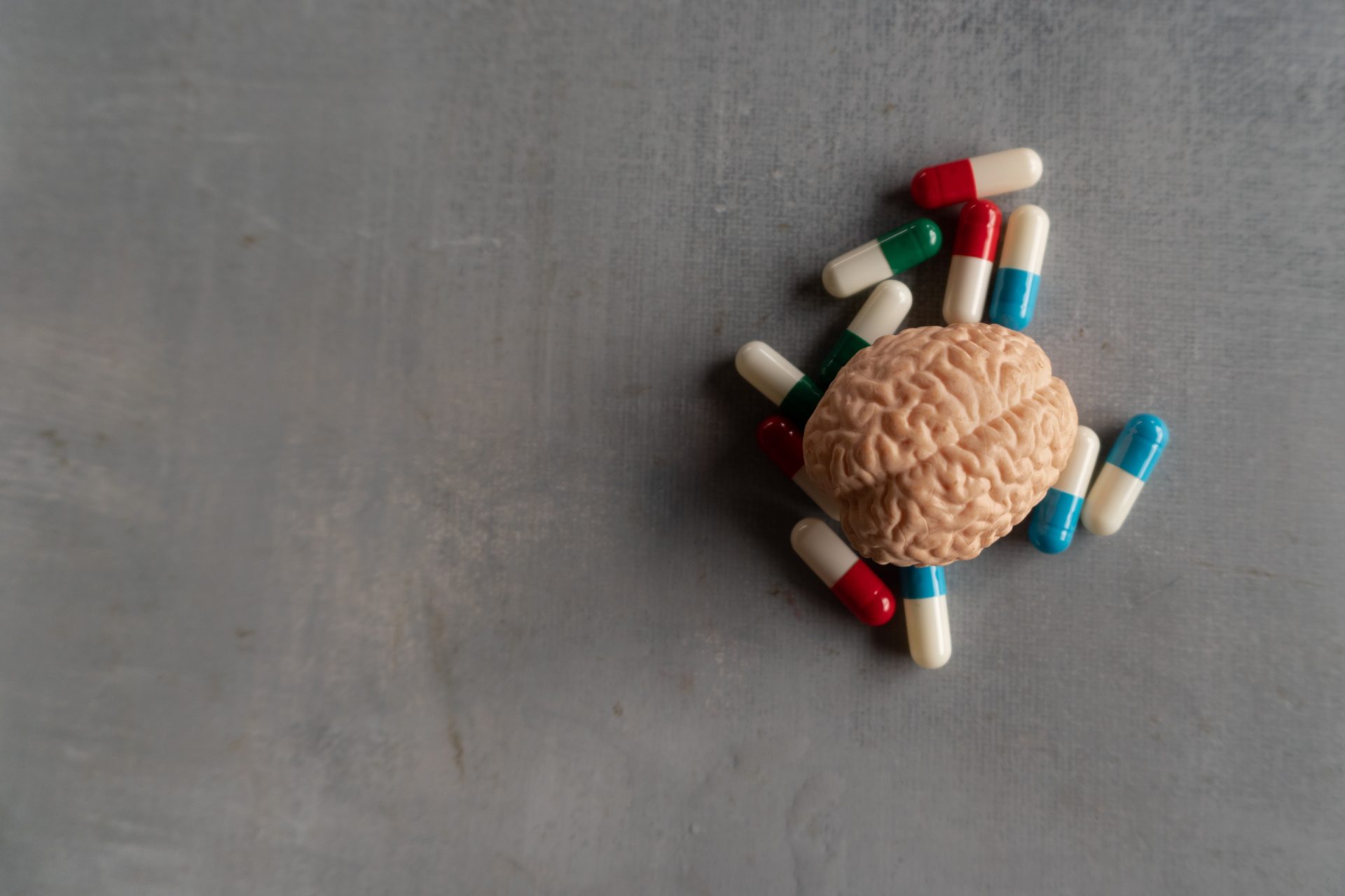 brain health with medication on gray background 2026 03 24 07 42 27 utc