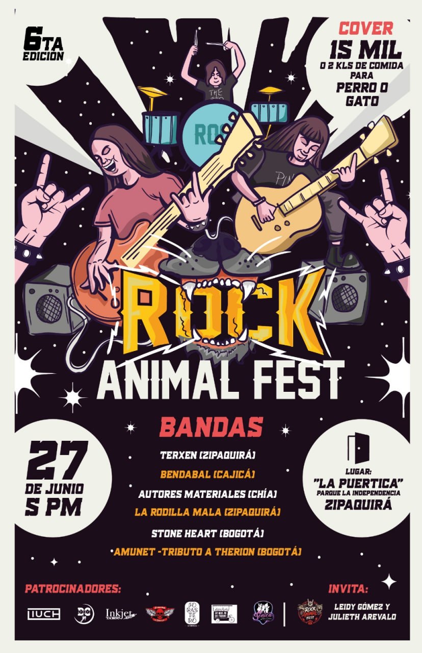 Rock Animal Fest 2026 en Zipaquirá: rock, solidaridad y alimento para perros y gatos vulnerables 11