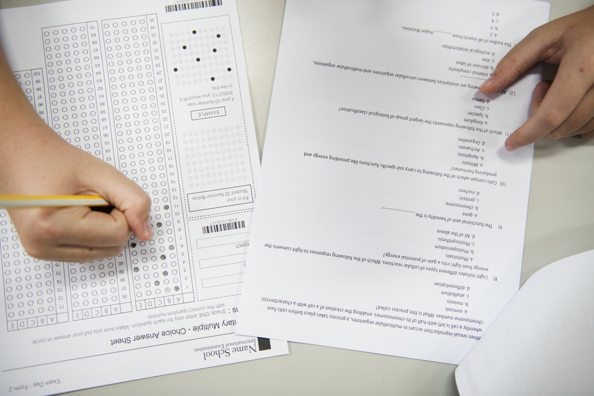 taking an examination with pencil and answer sheet 2026 01 07 23 44 56 utc