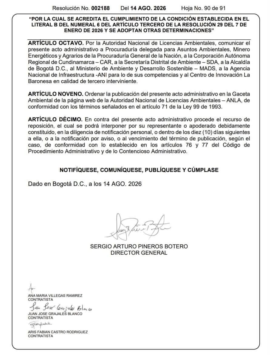 ANLA acredita nueva condición ambiental y destraba obras de Accesos Norte Fase II en la Autopista Norte 4 ANLA acredita nueva condición ambiental y destraba obras de Accesos Norte Fase II en la Autopista Norte 3