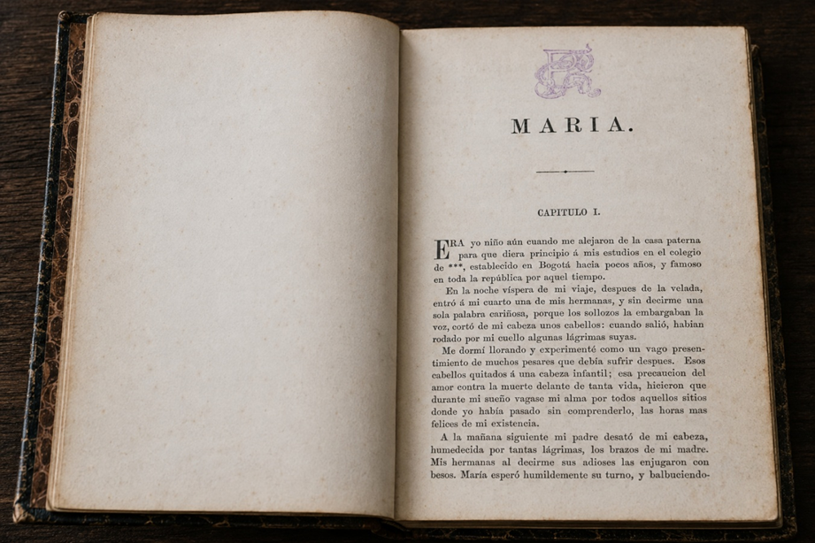 Un ejemplar original de la primera edición de ‘María’, de Jorge Isaacs, será exhibido este sábado en Zipaquirá 5