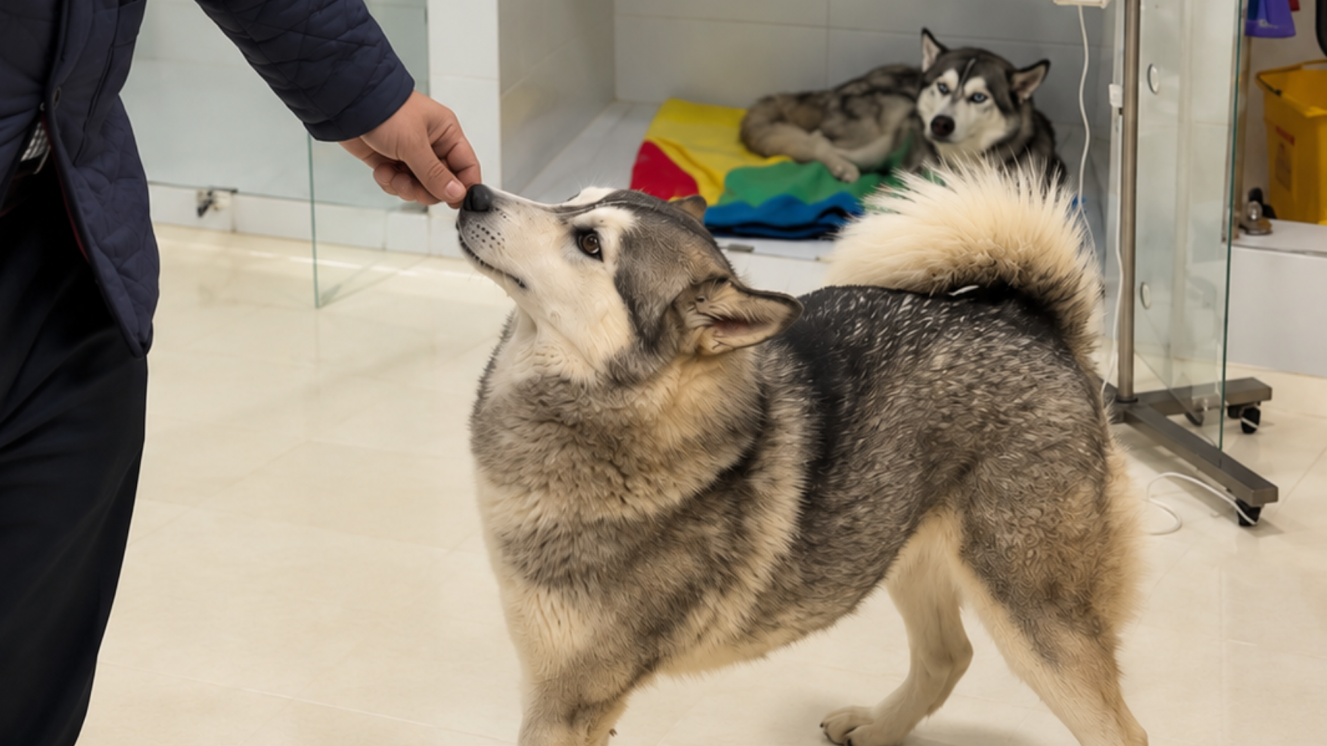 Rescataron a dos huskies que permanecieron cerca de 40 horas en un balcón en Zipaquirá; una fue operada tras tragar dos medias 9 Rescataron a dos huskies que permanecieron cerca de 40 horas en un balcón en Zipaquirá; una fue operada tras tragar dos medias 8