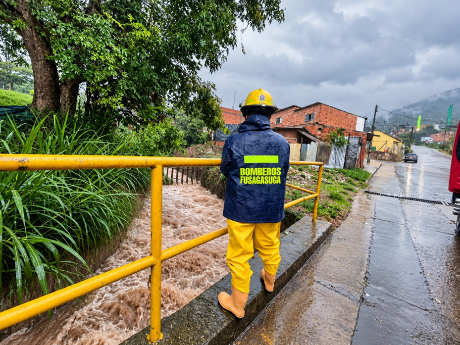 Emergencia en Fusagasugá: fuertes lluvias desbordan la quebrada Pekín y provocan inundaciones 1